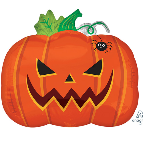 Halloween Frightful Pumpkin Super Shape Mylar Balloon